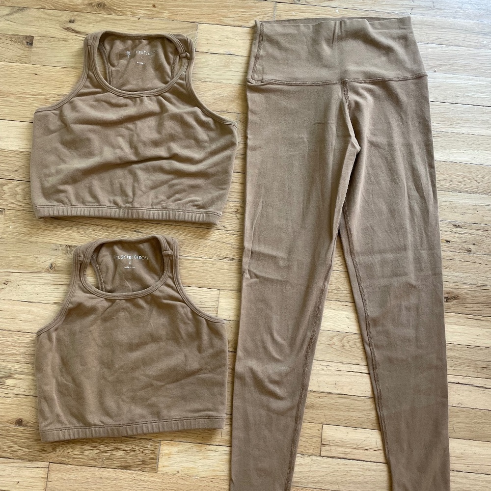 Electric & Rose cotton bra & legging set